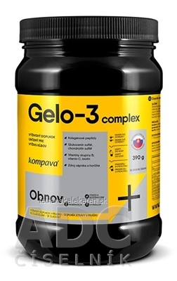 kompava GELO-3 complex prášok, príchuť pomaranč, 1x390 g