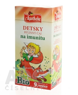 APOTHEKE BIO DETSKÝ BYLINNÝ ČAJ NA IMUNITU nálevové vrecká (od ukončeného 9. mesiaca) 20x1,5 g (30 g)