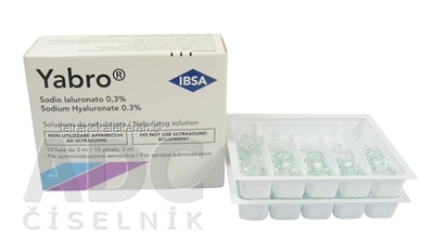 Yabro roztok na rozprašovanie s kyselinou hyalurónovou 0,3%, sterilný 10x3 ml (30 ml)