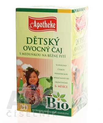 APOTHEKE BIO SELECTION DETSKÝ OVOC.ČAJ S MEDOVKOU (od ukončeného 6. mesiaca) 20x2 g (40 g)