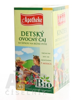 APOTHEKE BIO SELECTION DETSKÝ OVOCNÝ ČAJ SO ŠÍPKOU (od ukončeného 9. mesiaca) 20x2 g (40 g)