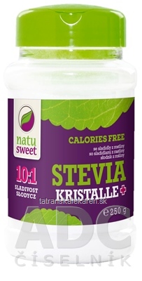 NATUSWEET STEVIA KRISTALLE+ 10:1 sladidlo, práškové 1x250 g