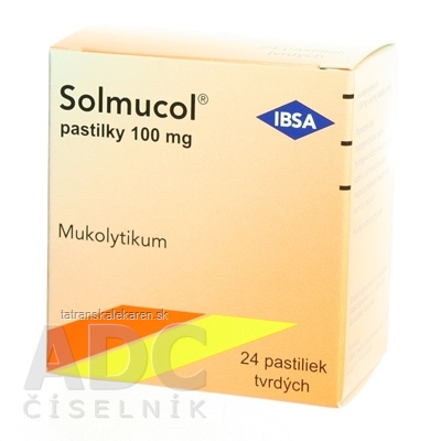 Solmucol pastilky 100 mg pas ord 1x24 ks