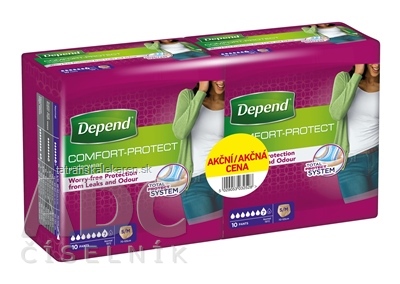 DEPEND NORMAL S/M pre ženy DUOPACK naťahovacie nohavicky 2x10 ks, 1x1 set