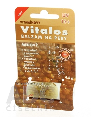 VITALOS Balzam na pery med SPF 15 vitamínový 1x1 ks