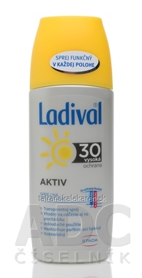 Ladival Transparentný sprej AKTIV SPF 30 na ochranu proti slnku 1x150 ml