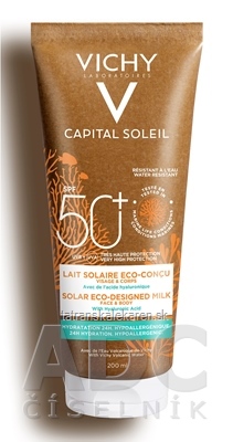 VICHY CAPITAL SOLEIL SOLAR ECO-DESIGN. MILK SPF50+ ochranné mlieko proti UV žiareniu 1x200 ml