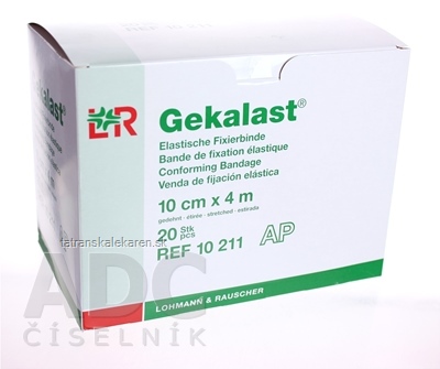 GEKALAST HYDROF. ELAST. FIXAČNÝ OBVAZ 10cmx4m 1x20 ks