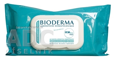 BIODERMA ABCDerm H2O obrúsky (V2) vlhčené, čistiace (inov.2019) 1x60 ks
