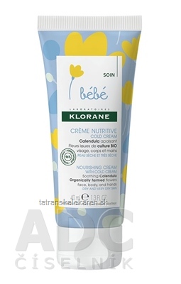 KLORANE BEBE CRÈME NUTRITIVE COLD CREAM (inovácia 2018) výživný krém 1x40 ml