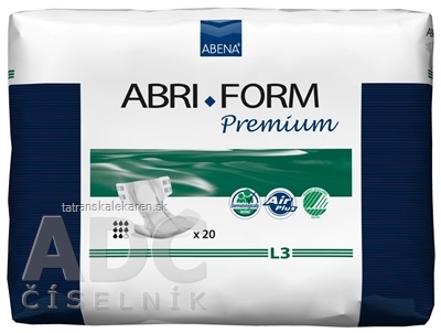 ABENA ABRI FORM Premium L3 plienkové nohavičky priedušné, boky 100-150 cm, savosť 3400 ml, 1x20 ks