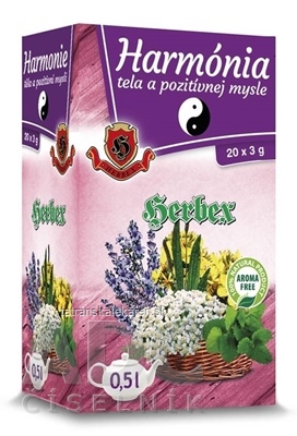 HERBEX HARMÓNIA tela a pozitívnej mysle bylinná zmes, čaj 20x3 g (60 g)