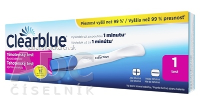 Tehotenský test Clearblue Rýchla detekcia 1x1 ks