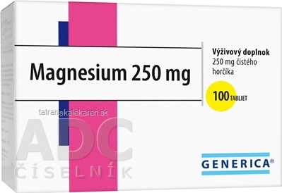 GENERICA Magnesium 250 mg tbl 1x100 ks