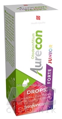 Fytofontana Aurecon DROPS FORTE JUNIOR ušné kvapky s obsahom rastlinných extraktov 1x10 ml