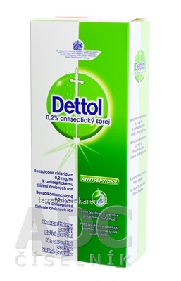 Dettol 0,2% antiseptický sprej aer deo (fľ.HDPE s rozprašovačom) 1x100 ml