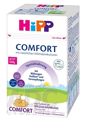 HiPP COMFORT špeciálna dojčenská výživa (inov.2021) 1x600 g