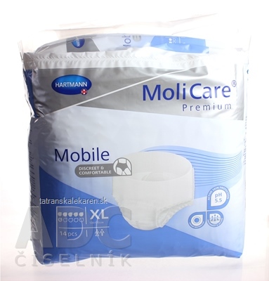 MoliCare Premium Mobile 6 kvapiek XL modré, plienkové nohavičky naťahovacie, 1x14 ks