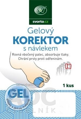 svorto Gélový KOREKTOR s návlekom 132 (palec na nohe) veľkosť L (20 mm) 1x1 ks