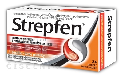 Strepfen s pomarančovou príchuťou bez cukru pas ord 8,75 mg (blis.) 1x24 ks