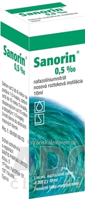 Sanorin 0,5 ‰ int nao (fľ.skl.hnedá) 1x10 ml