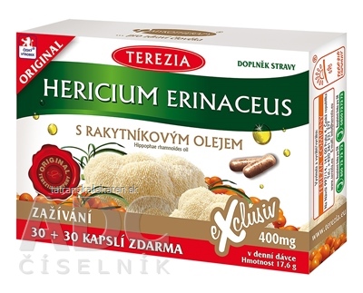 TEREZIA HERICIUM ERINACEUS S RAKYTNÍKOVÝM OLEJOM cps 30+30 zadarmo (60 ks)