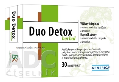 GENERICA Duo Detox herbal tbl 1x30 ks