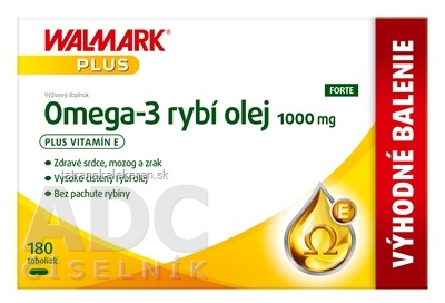 WALMARK Omega 3 rybí olej FORTE cps (výhodné balenie) 1x180 ks