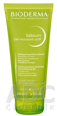 BIODERMA Sébium Gel moussant Actif intenzívny čistiaci penivý gél, tuba 1x200 ml