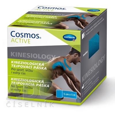 Cosmos ACTIVE Kineziologická tejpovacia páska modrá (5cm x 5m) 1x1 ks