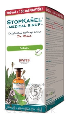 STOPKAŠEĽ Medical sirup Dr. Weiss (200 ml +100 ml navyše) 1x300 ml