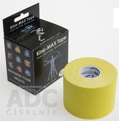 Kine-MAX Classic Kinesiology Tape žltá tejpovacia páska 5cm x 5m, 1x1 ks