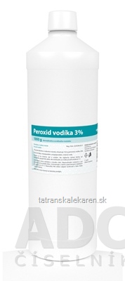 Peroxid vodíka 3 % sol dor (fľ.HDPE) 1x1000 g