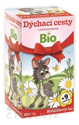 APOTHEKE ROZPRÁVKA Dýchacie cesty s rumančekom Bio bylinný čaj (od ukončeného 9. mesiaca) 20x1,5 g (30 g)